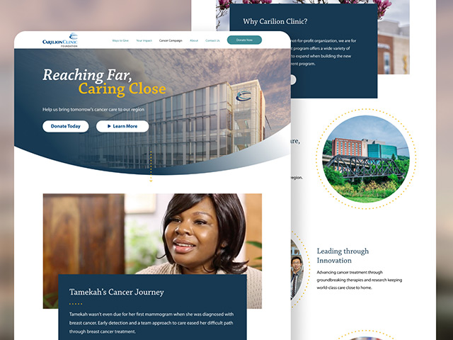 Title image for the Reaching Far, Caring Close landing page.